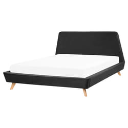Bed Velvet VIENNE 160 x 200 cm (EU King Size) Black