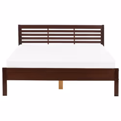 Bed Pine Wood CARNAC 160 x 200 cm (EU King Size) Dark Brown