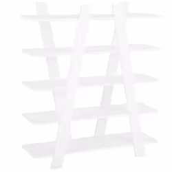 5 Tier Bookcase ESCALANTE 116 cm White