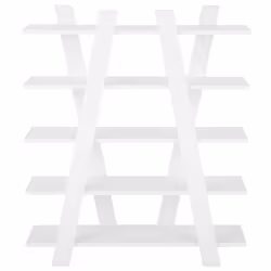 5 Tier Bookcase ESCALANTE 116 cm White