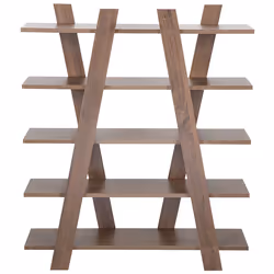 5 Tier Bookcase ESCALANTE 116 cm Dark Brown
