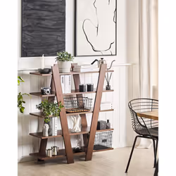5 Tier Bookcase ESCALANTE 116 cm Dark Brown