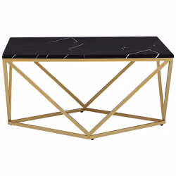 Coffee Table MALIBU Black/ Gold