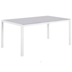 Garden Dining Table CATANIA 160 cm 91 cm Glass Grey