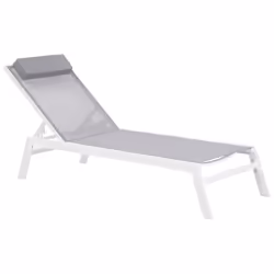 Sun Lounger CATANIA Reclining Metal Grey
