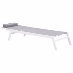 Sun Lounger CATANIA Reclining Metal Grey