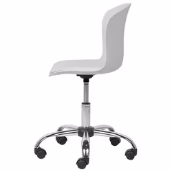 Desk Chair Swivel VAMO Faux Leather White