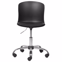 Desk Chair Swivel VAMO Faux Leather Black