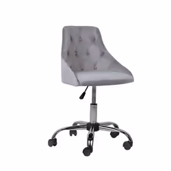 Desk Chair Swivel PARRISH Velvet Grey