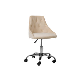 Desk Chair Swivel PARRISH Velvet Beige
