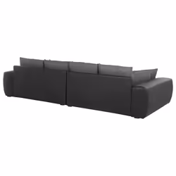 4 Seater Fabric Sofa Dark Grey and Black TORPO - Additional view 4