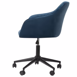 Desk Chair Swivel VENICE Velvet Navy Blue