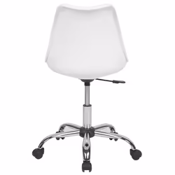 Desk Chair Swivel DAKOTA Faux Leather White