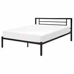 Bed Metal CUSSET 160 x 200 cm (EU King Size) Black