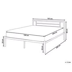 Bed Metal CUSSET 160 x 200 cm (EU King Size) Black