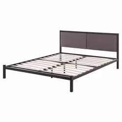 Bed Metal CLAMART 160 x 200 cm (EU King Size) Grey