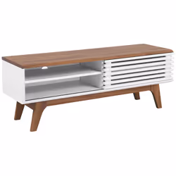 TV Stand TOLEDO II Brown/ White