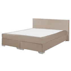 Divan Bed Velvet CONSUL 180 x 200 cm (EU Super King) Light Beige