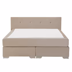 Divan Bed Velvet CONSUL 180 x 200 cm (EU Super King) Light Beige