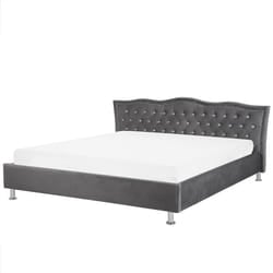 Bed Velvet METZ 180 x 200 cm (EU Super King) Dark Grey