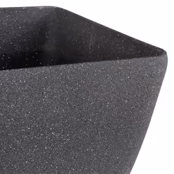 Plant Pot ZELI Stone 42 cm Dark Grey