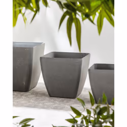 Plant Pot ZELI Stone 42 cm Dark Grey - Additional view 4