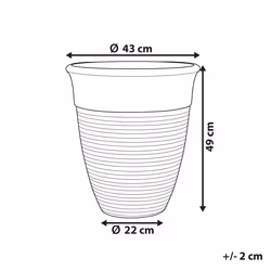 Plant Pot KATALIMA Stone 43 cm Brown