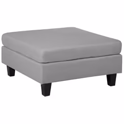 Ottoman FEVIK Fabric Light Grey
