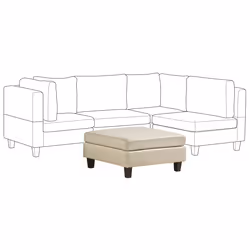 Ottoman FEVIK Fabric Beige - Additional view 5