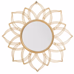 Wall Mirror MILLY 67 cm 67 cm Metal Gold