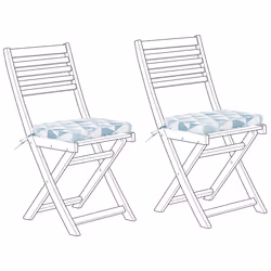 Set of 2 Garden Chair Cushions FIJI 29 x 38 cm Blue