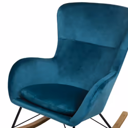Rocking Chair ELLAN Velvet Sea Blue - Additional view 4