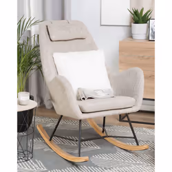 Rocking Chair ARRIE Fabric Light Beige