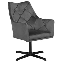 Swivel Armchair VAKSALA Velvet Dark Grey