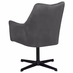 Swivel Armchair VAKSALA Velvet Dark Grey