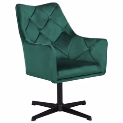 Swivel Armchair VAKSALA Velvet Dark Green
