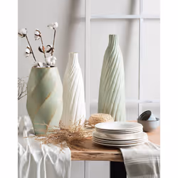 Decorative Vase FLORENTIA Ceramic 54 cm Light Green
