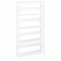 4 Tier Bookcase FOSTER 152 cm White