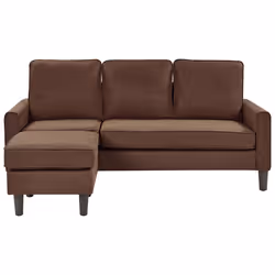 Sofa AVESTA Fabric Brown with Ottoman 3 Seater