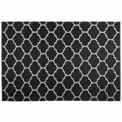 Outdoor Rug ALADANA 160 x 230 cm Black/ White Reversible