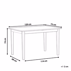 Dining Table HOUSTON Brown/ Black 120 cm 75 cm Wood