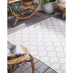 Reversible Area Rug 140 x 200 cm Grey AKSU