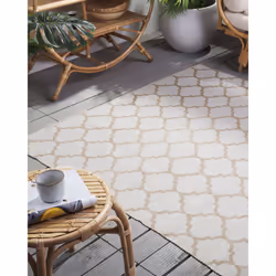 Reversible Area Rug 140 x 200 cm Beige AKSU