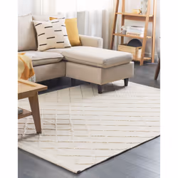 Area Rug 140 x 200 cm Off-White ELLEK