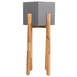 Elevated Plant Pot DRIMOS Stone 30 cm Light Grey Grey