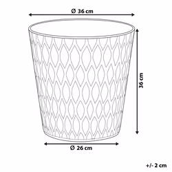 Plant Pot LAVRIO Stone 36 cm Dark Grey