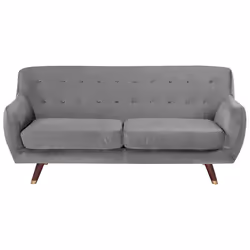 Living Room Set BODO Velvet Grey 6 Seater - Additional view 3