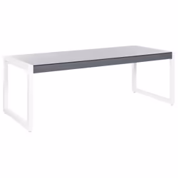 Garden Dining Table BACOLI 210 cm 90 cm Glass Off-White