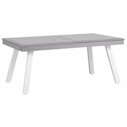 Extending Garden Dining Table PERETA 175/255 cm 100 cm Metal Light Grey