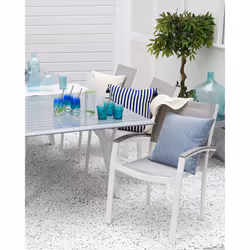 Set of 2 Garden Chairs PERETA Metal Grey
